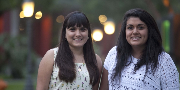 Marjoriee Vértiz Castro y Flavia Guzmán Aranda (Negocios Internacionales).