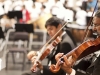 Violinistas de la Orquesta Filarmónica de la Universidad de Lima.
