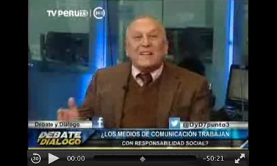 El profesor José Perla en TV Perú.