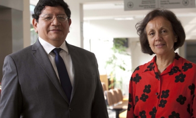 Los economistas Yuri Landa y Gabriela Mundaca están estudiando la industria peruana del cobre.