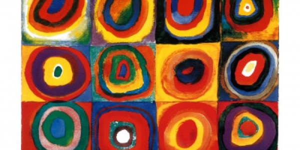 Cuadrados con círculos con-céntricos,  Wassily Kandinsky, 1913, ulima, arquitetura 