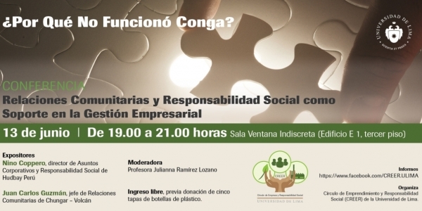 Conferencia: Relaciones comunitarias y responsabilidad social como soporte en la gestión empresarial