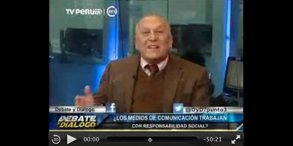 El profesor José Perla en TV Perú.