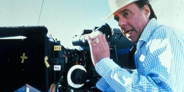 Peter Bogdanovich en el set de grabación.