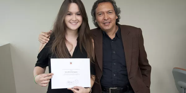 Valeria Rita del Solar Eguiguren y Giancarlo Carbone.